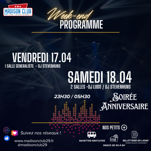 Ce week-end au Madison