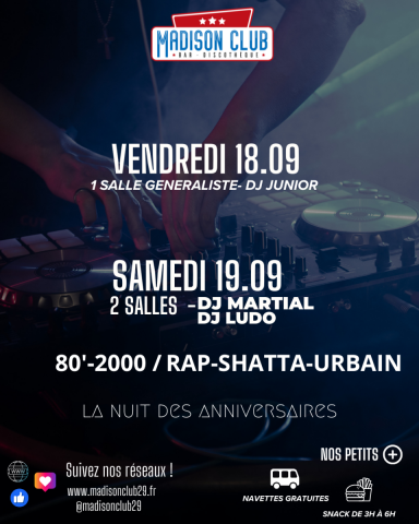 Ce week-end au Madison