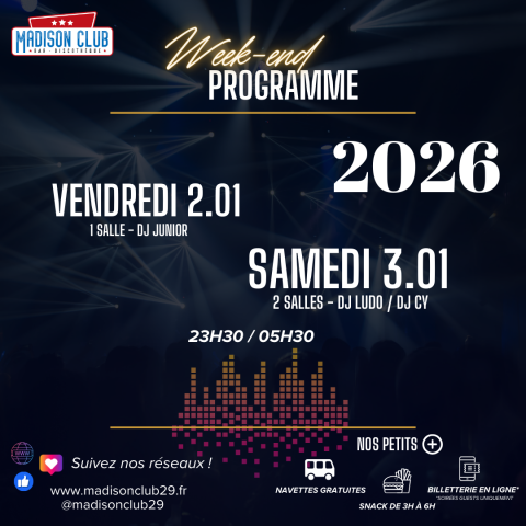 Ce week-end au Madison