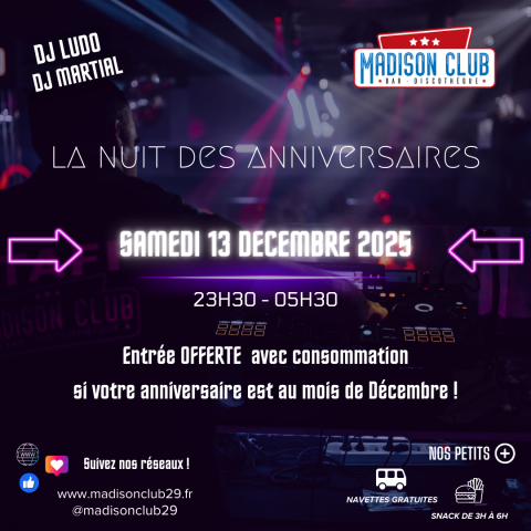 Ce week-end au Madison